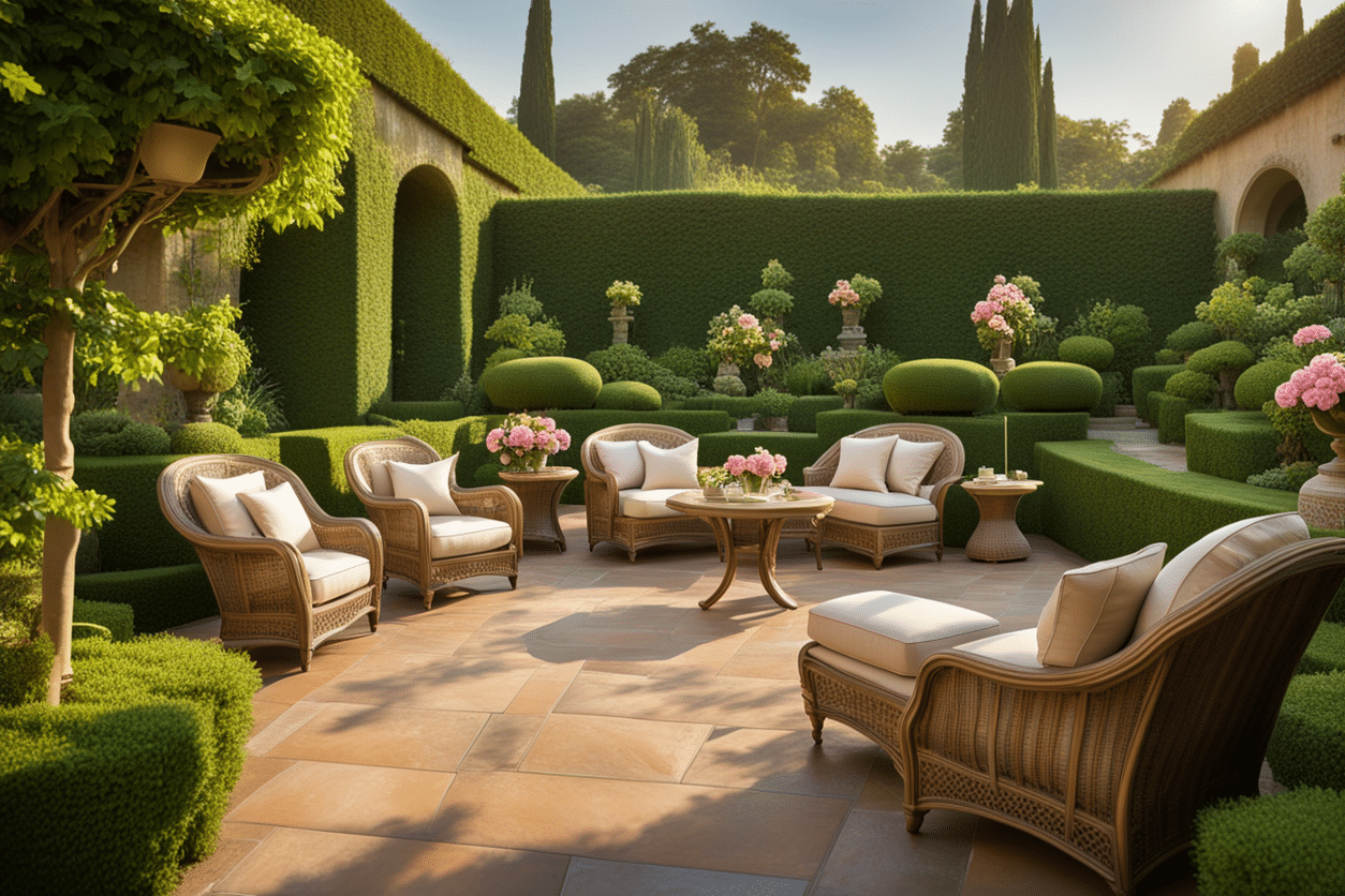 old money style patio