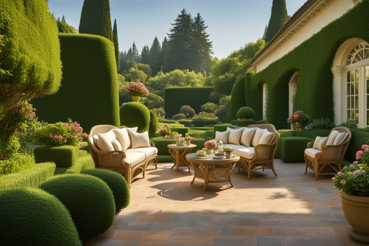 old money style patio