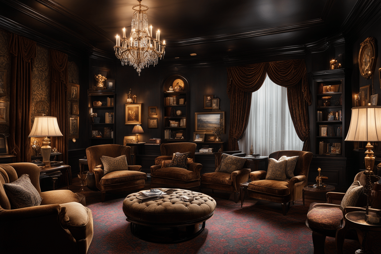 old money style living room