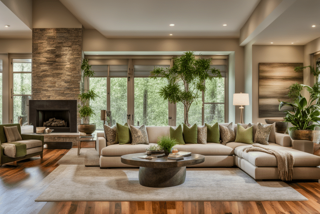 transitional style living room