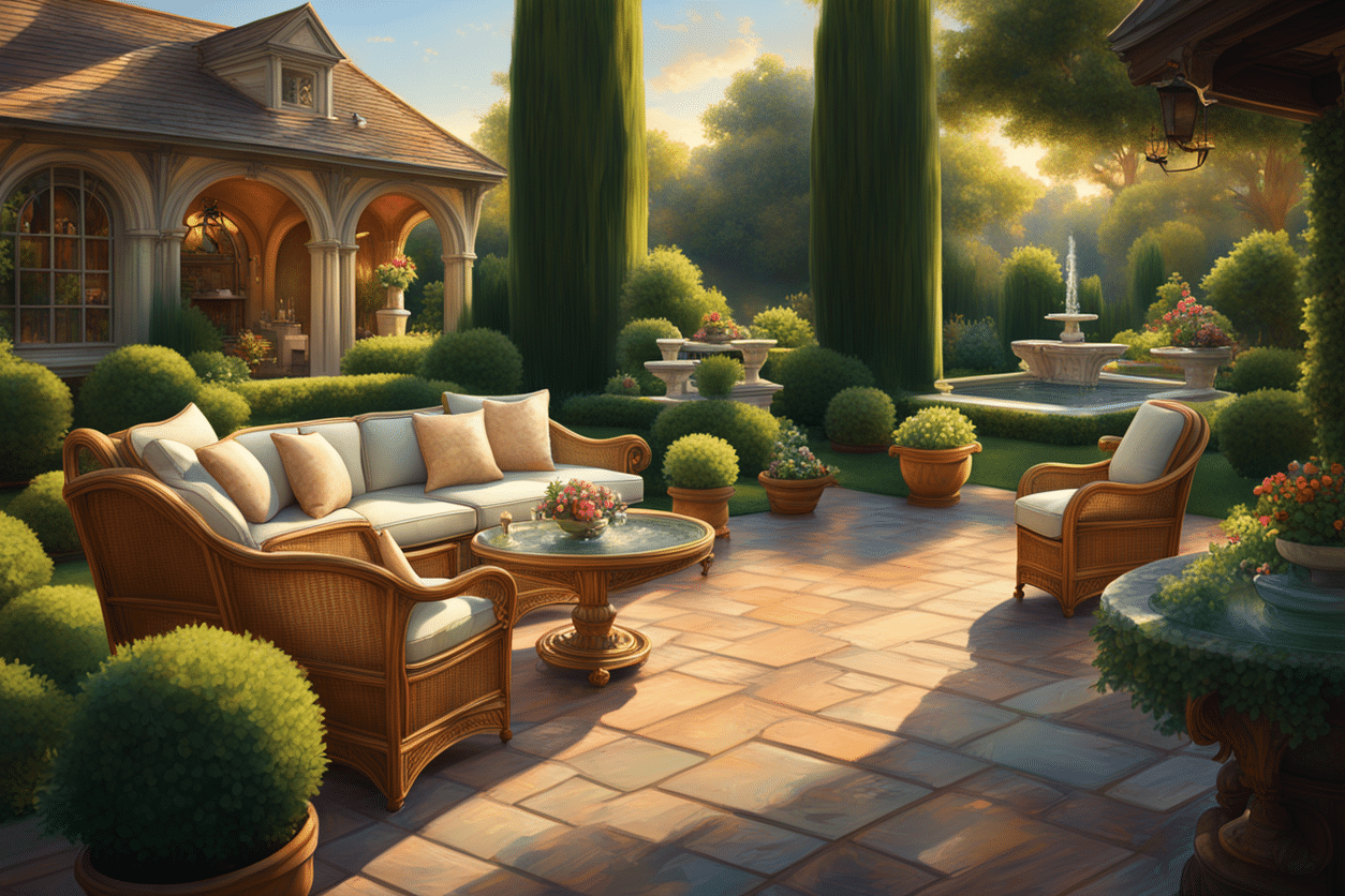 old money style patio