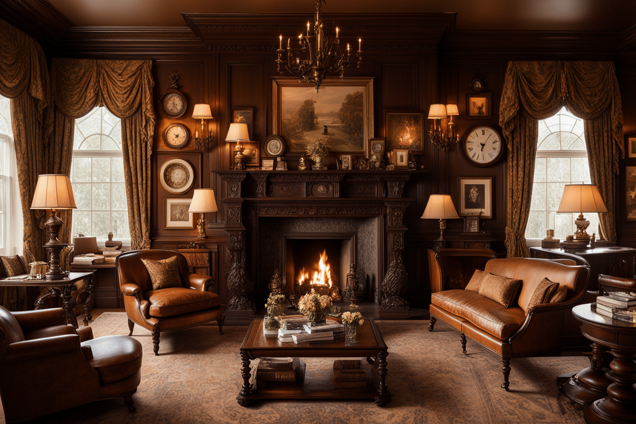 old money style living room