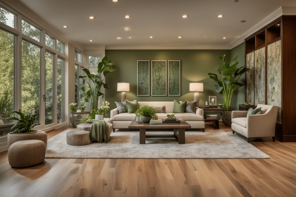 transitional style living room