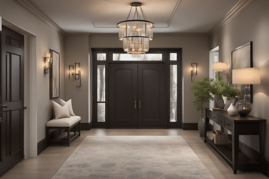 transitional style entryway