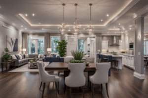 transitional style dining room