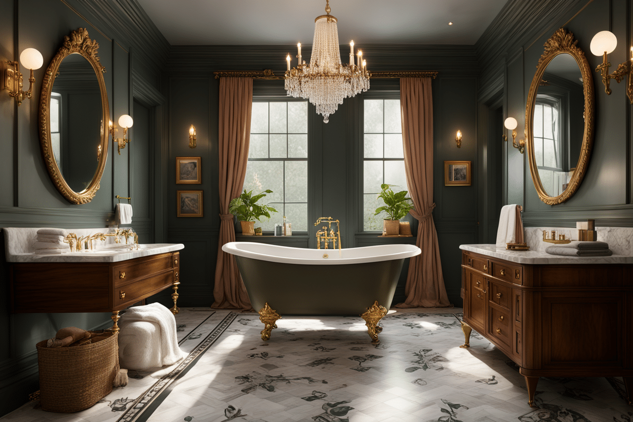 old money style bathroom