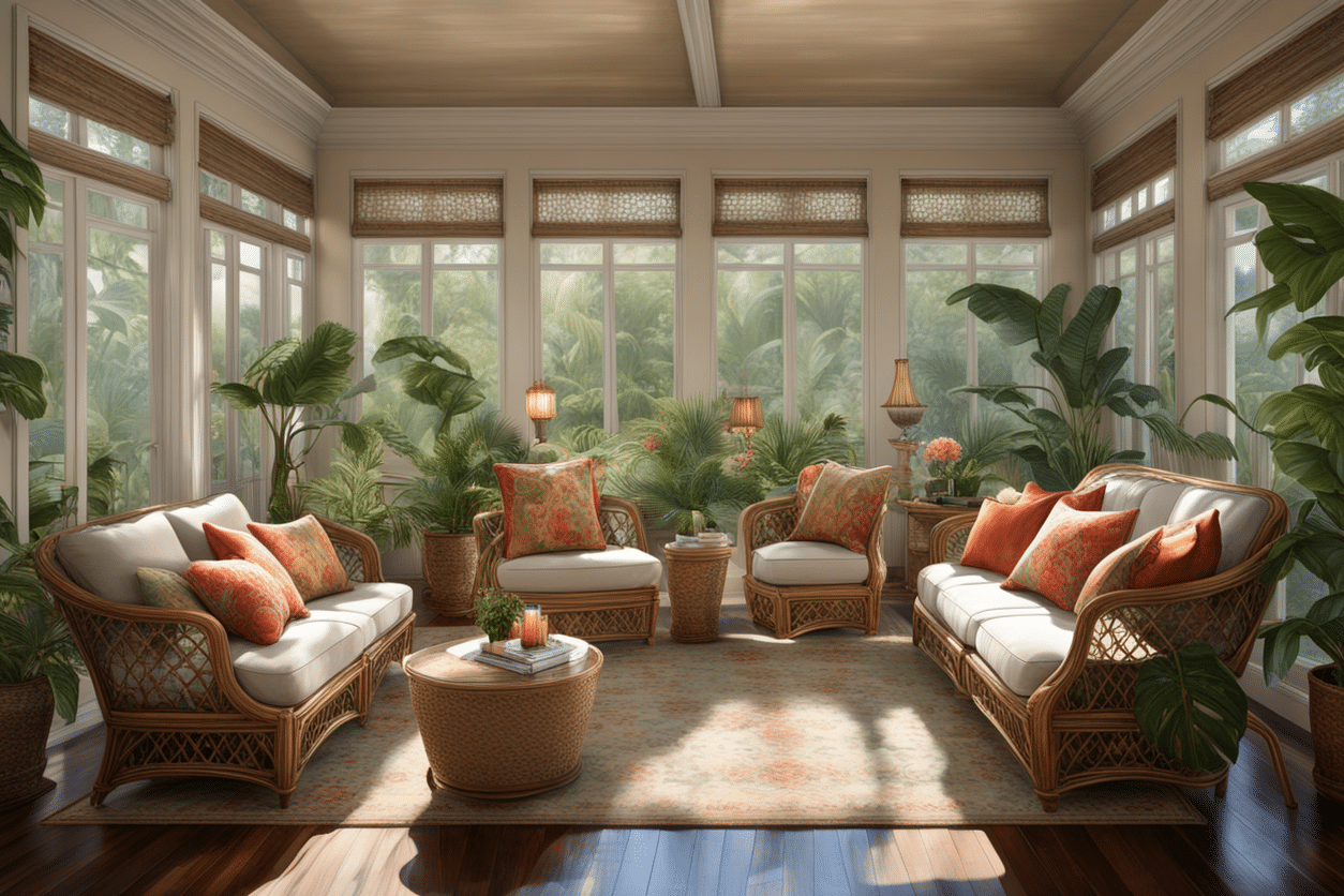 old money style sunroom