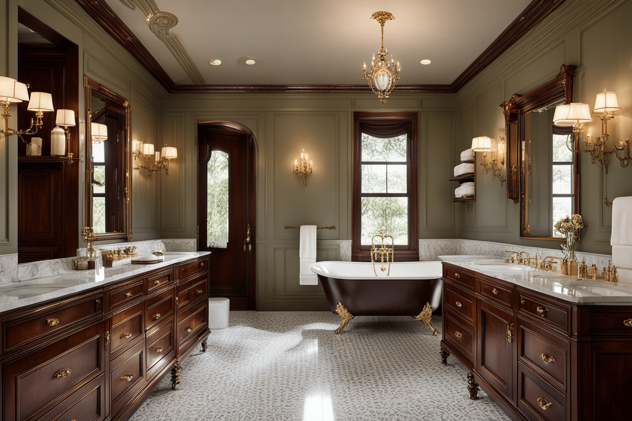 old money style bathroom