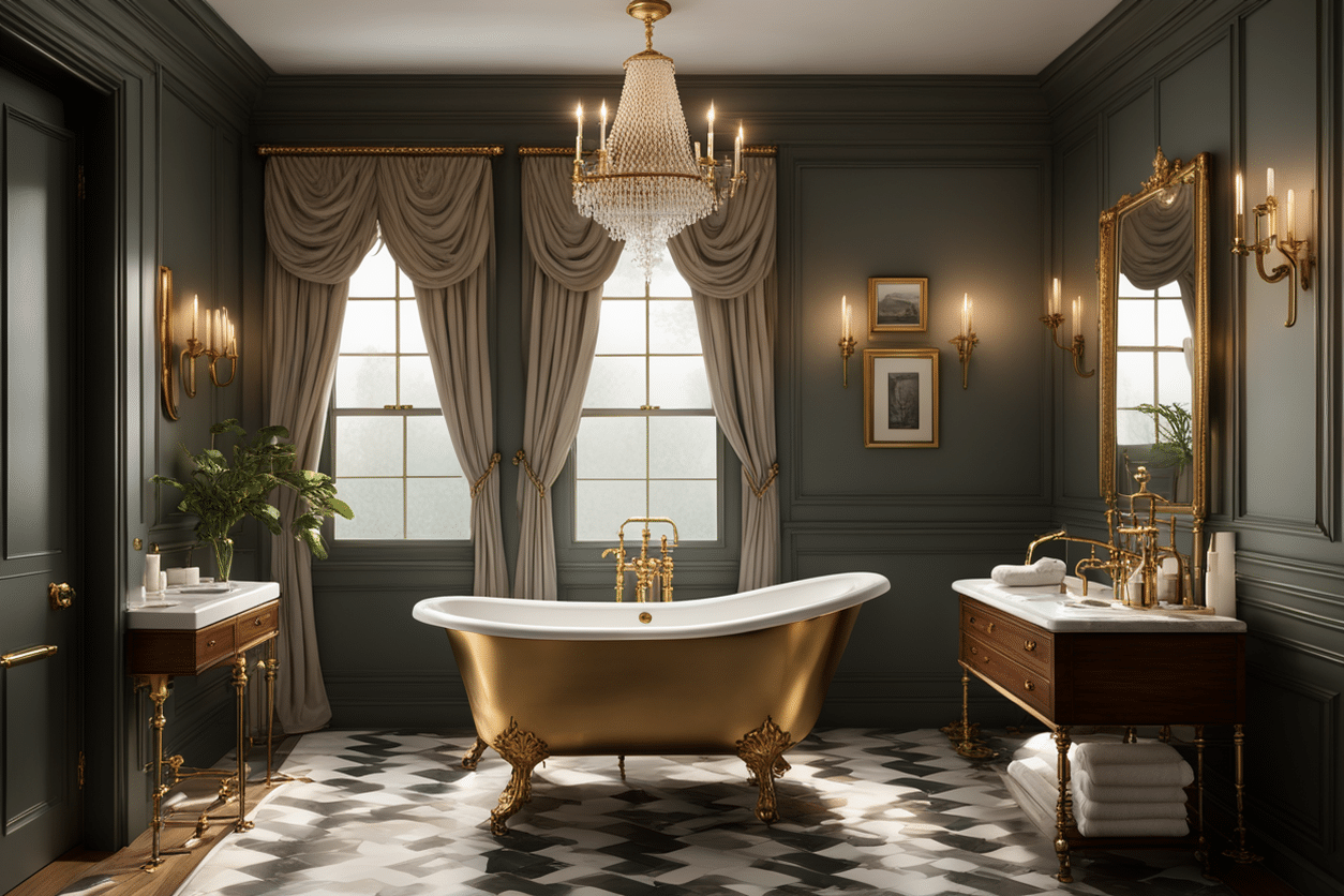 old money style bathroom