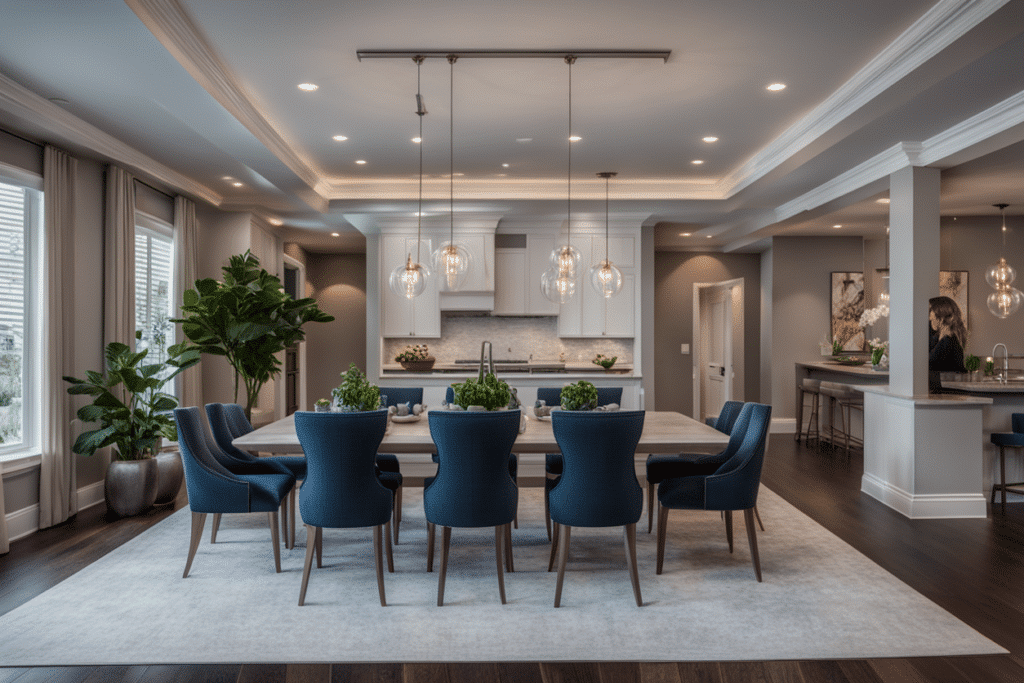 transitional style dining room