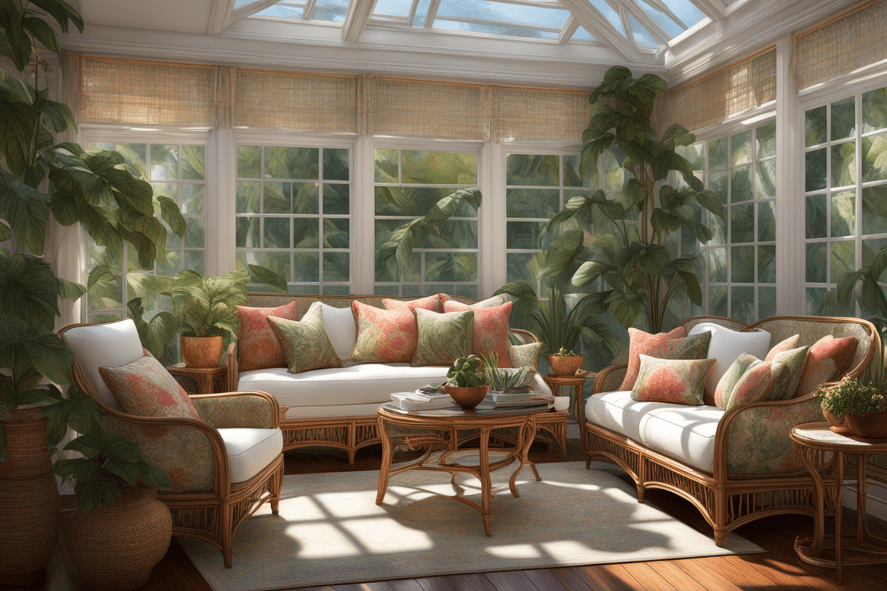 old money style sunroom