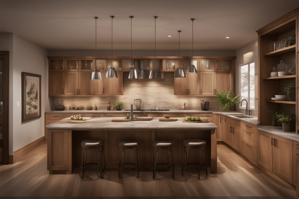 transitional style kitchen