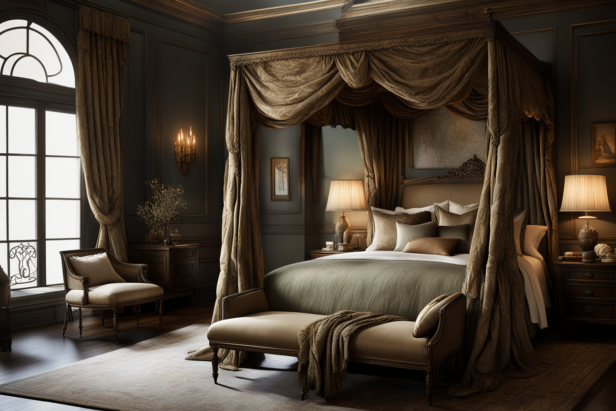 old money style bedroom