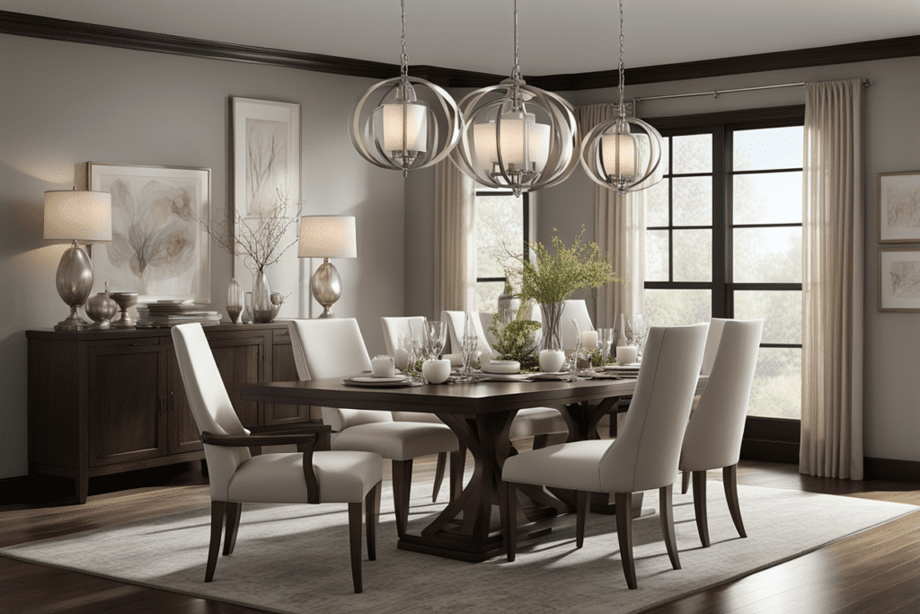 transitional style dining room