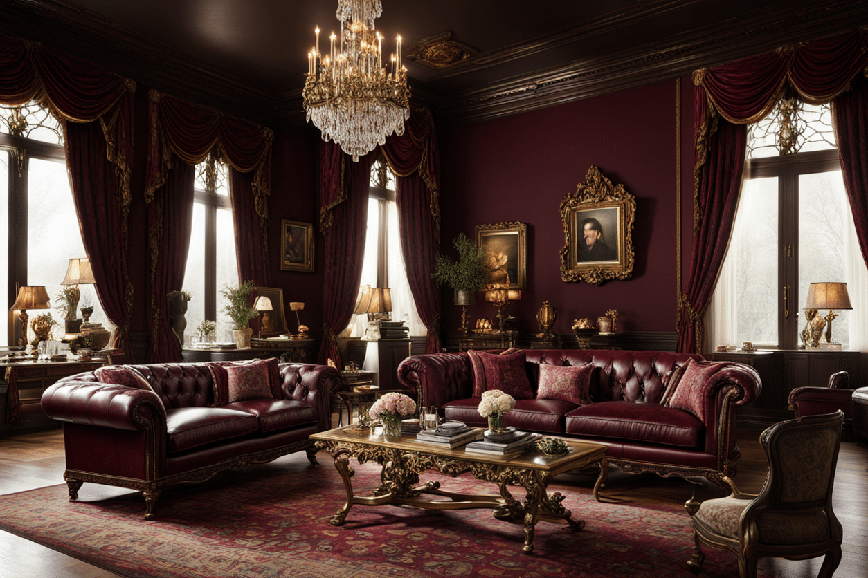 old money style living room