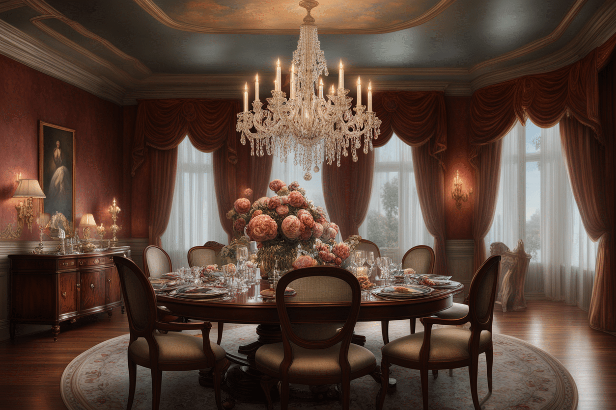 old money style dining room