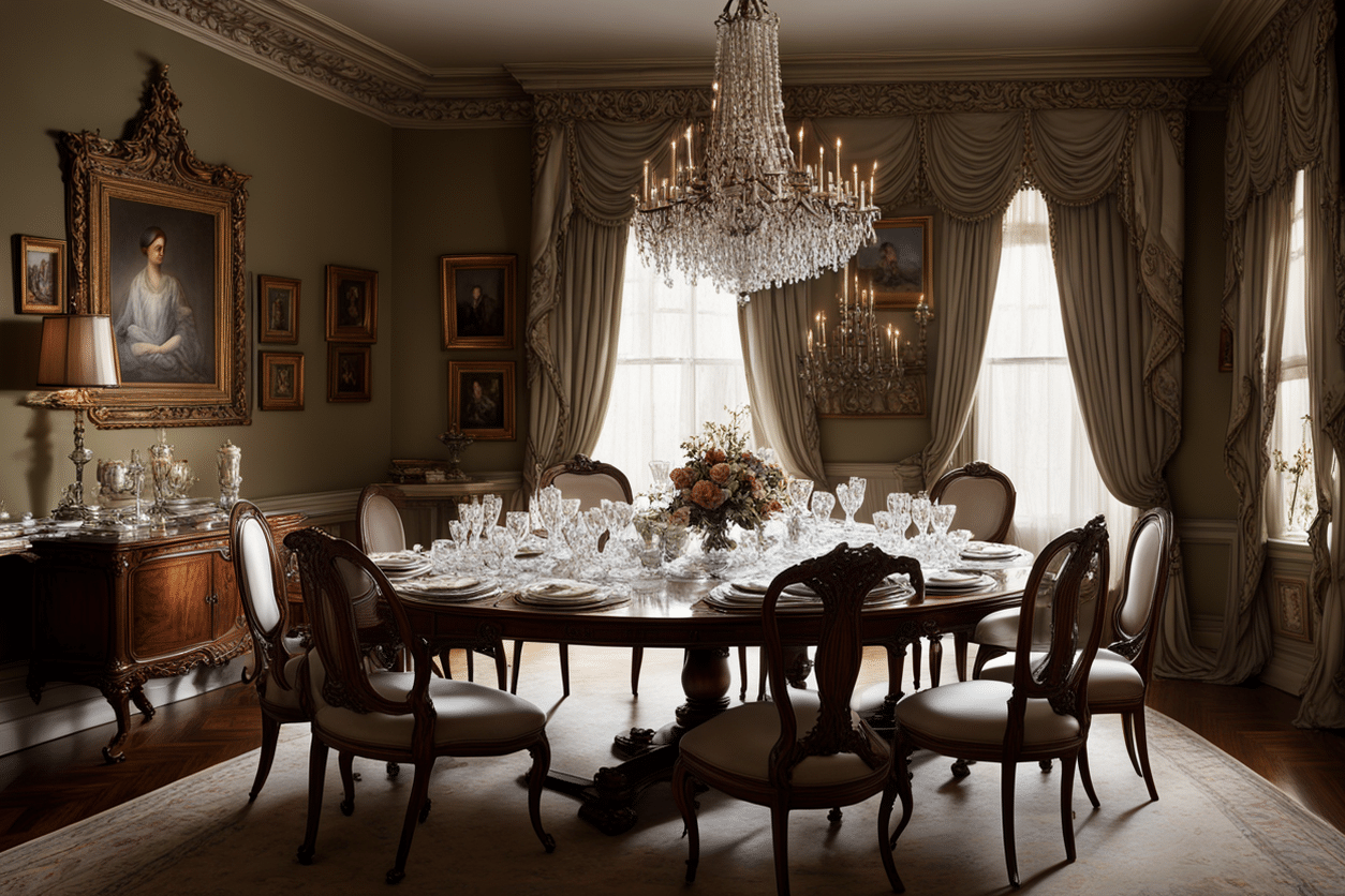 old money style dining room