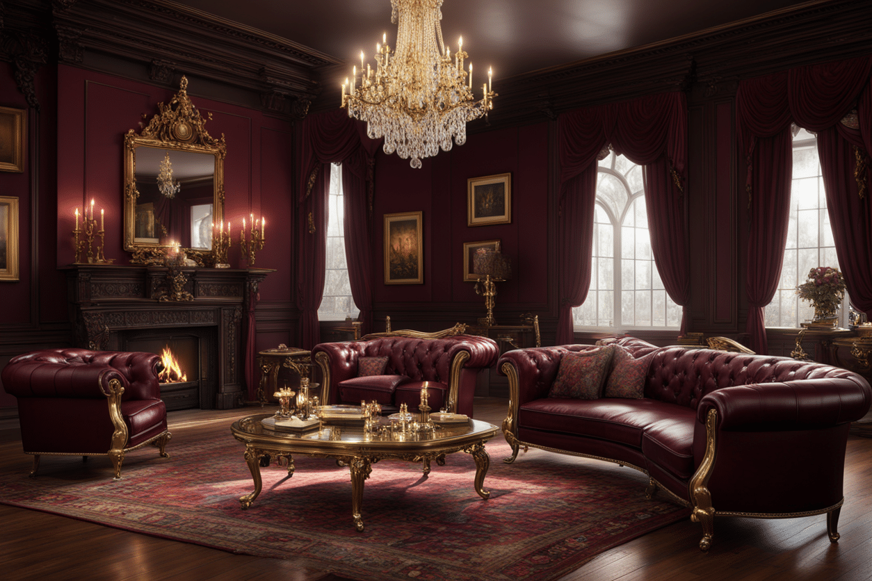 old money style living room