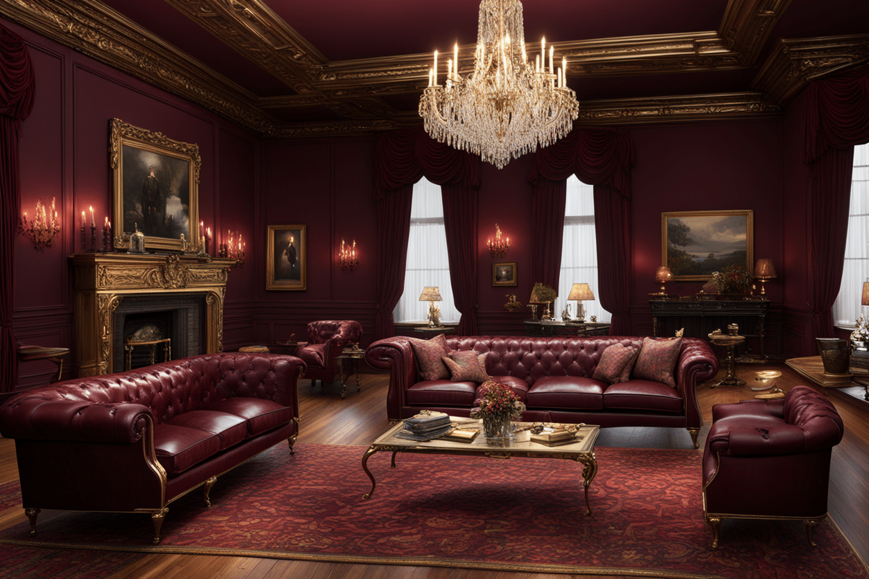 old money style living room