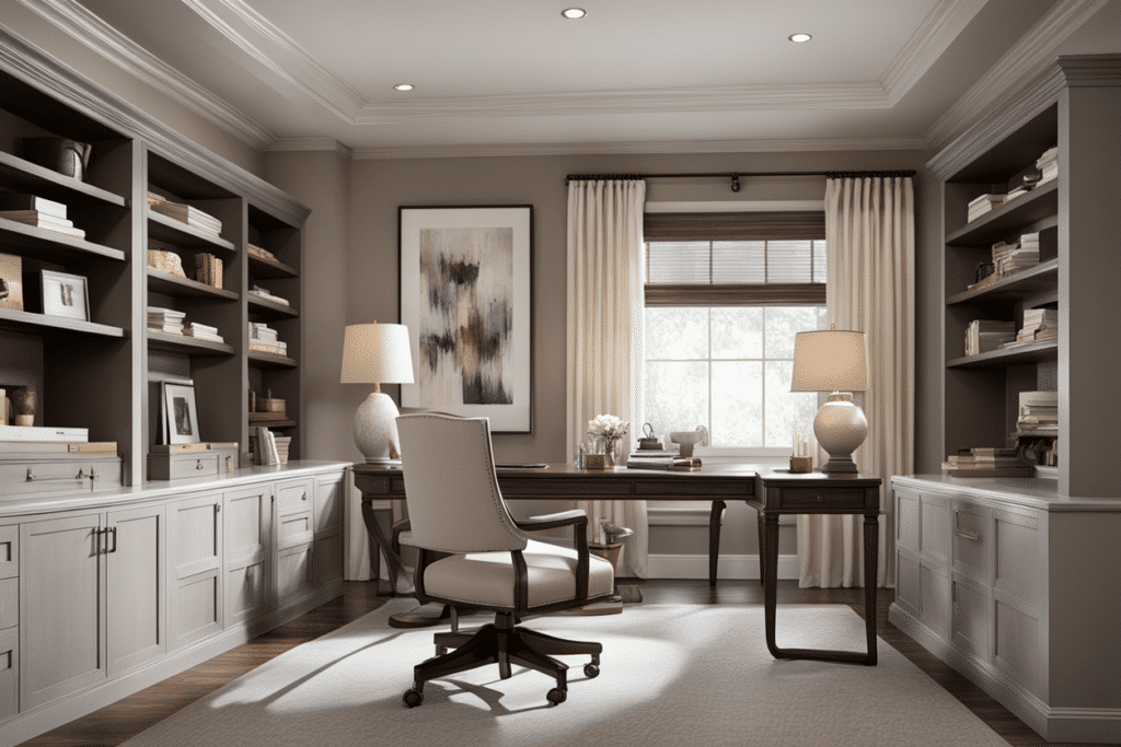 transitional style home office