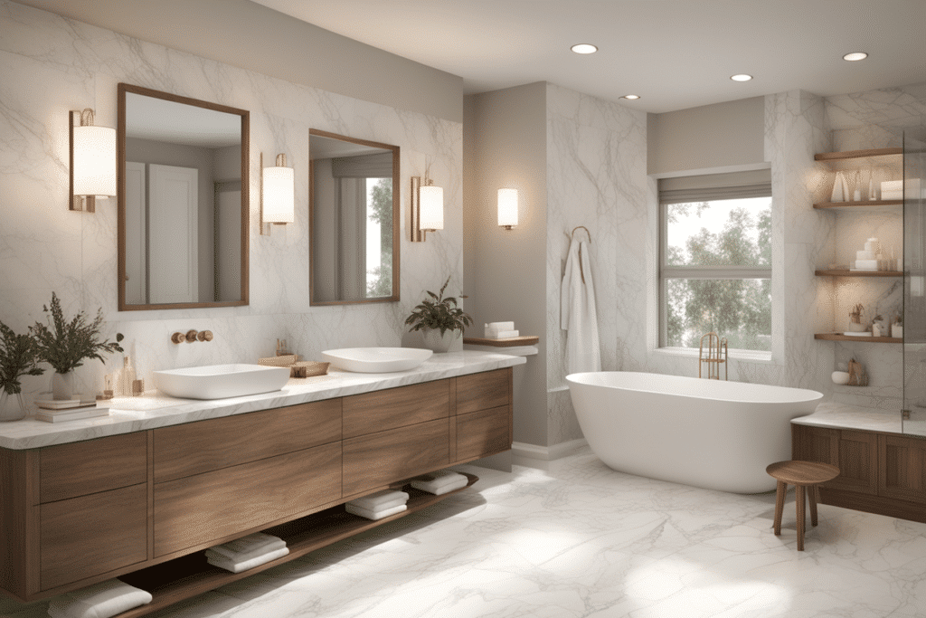 transitional style bathroom