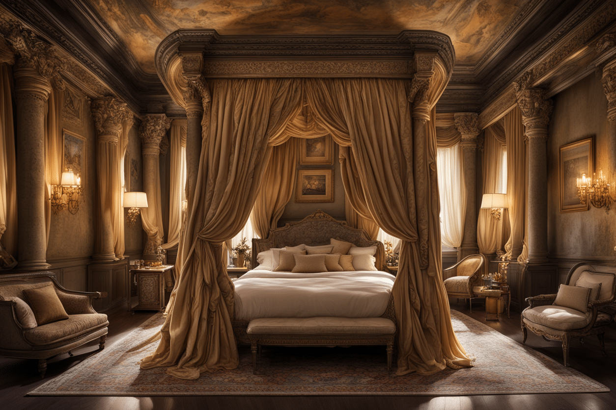 old money style bedroom