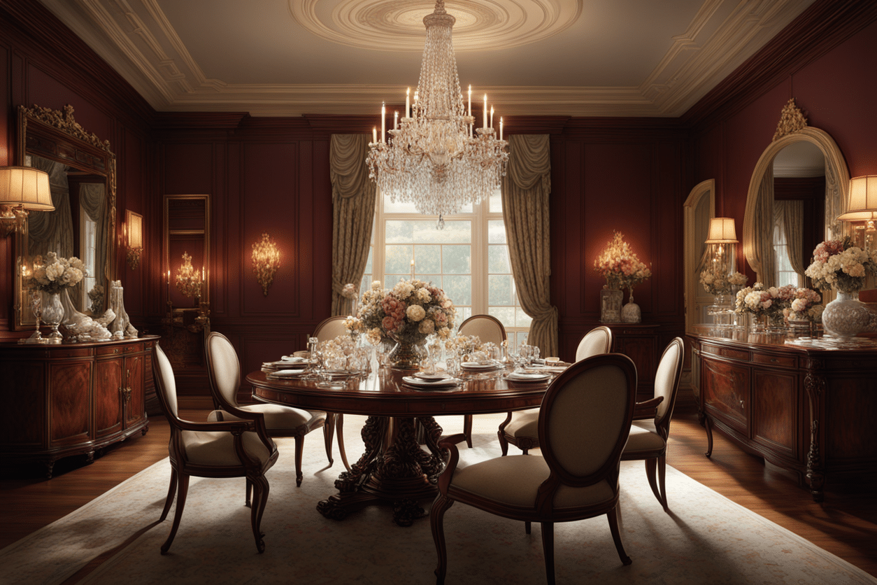 old money style dining room