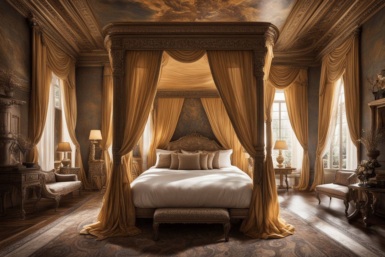 old money style bedroom