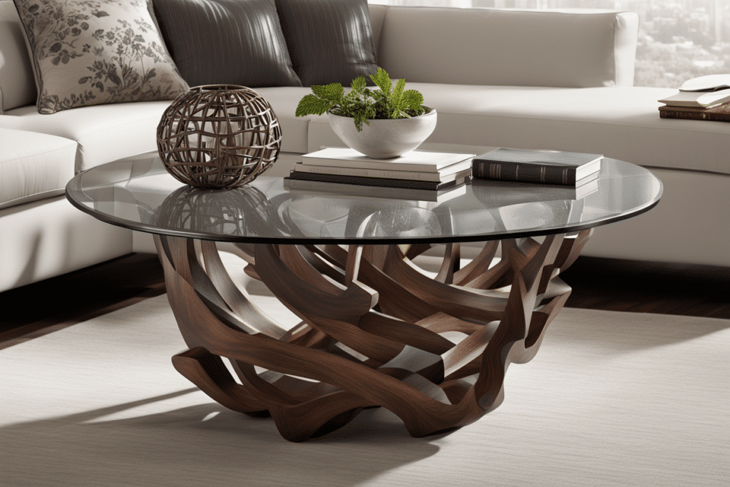 transitional style living room coffee table