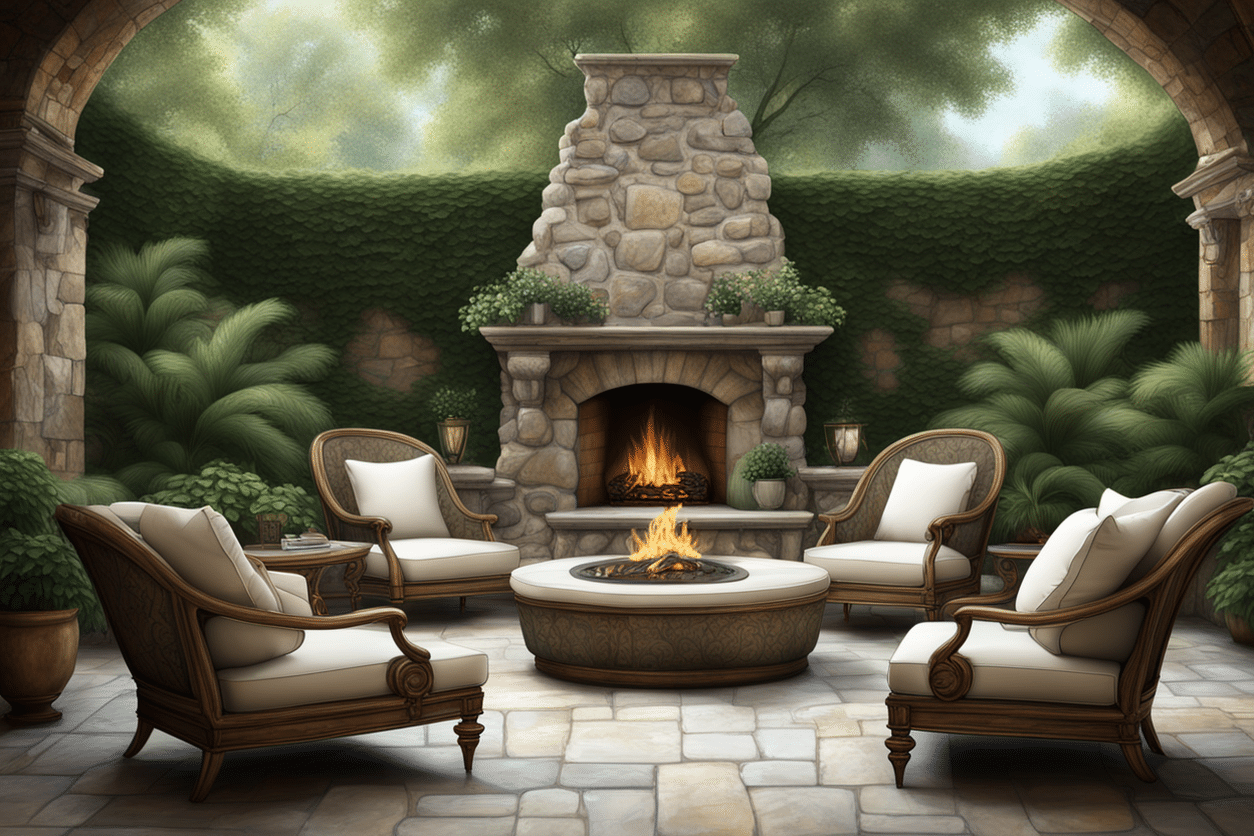 old money style patio