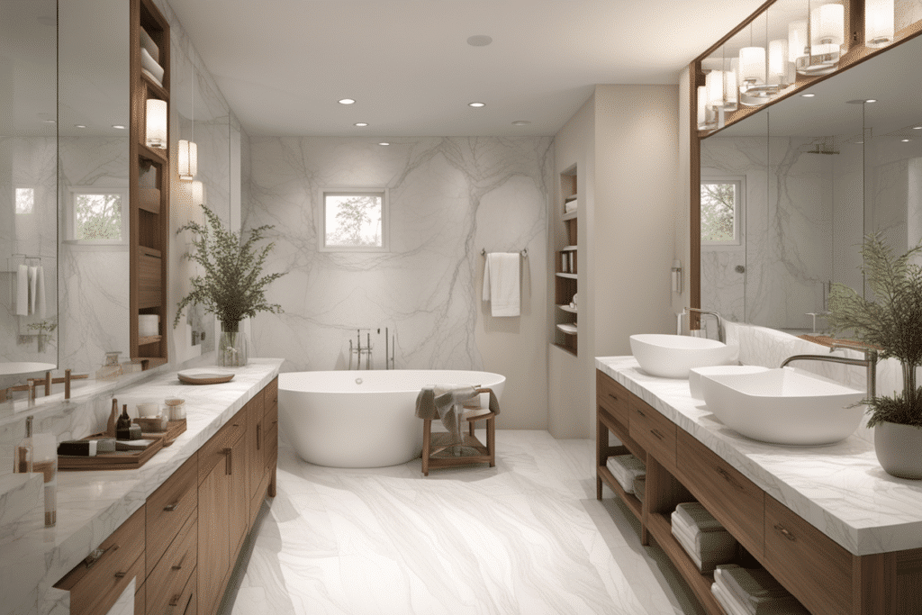 transitional style bathroom