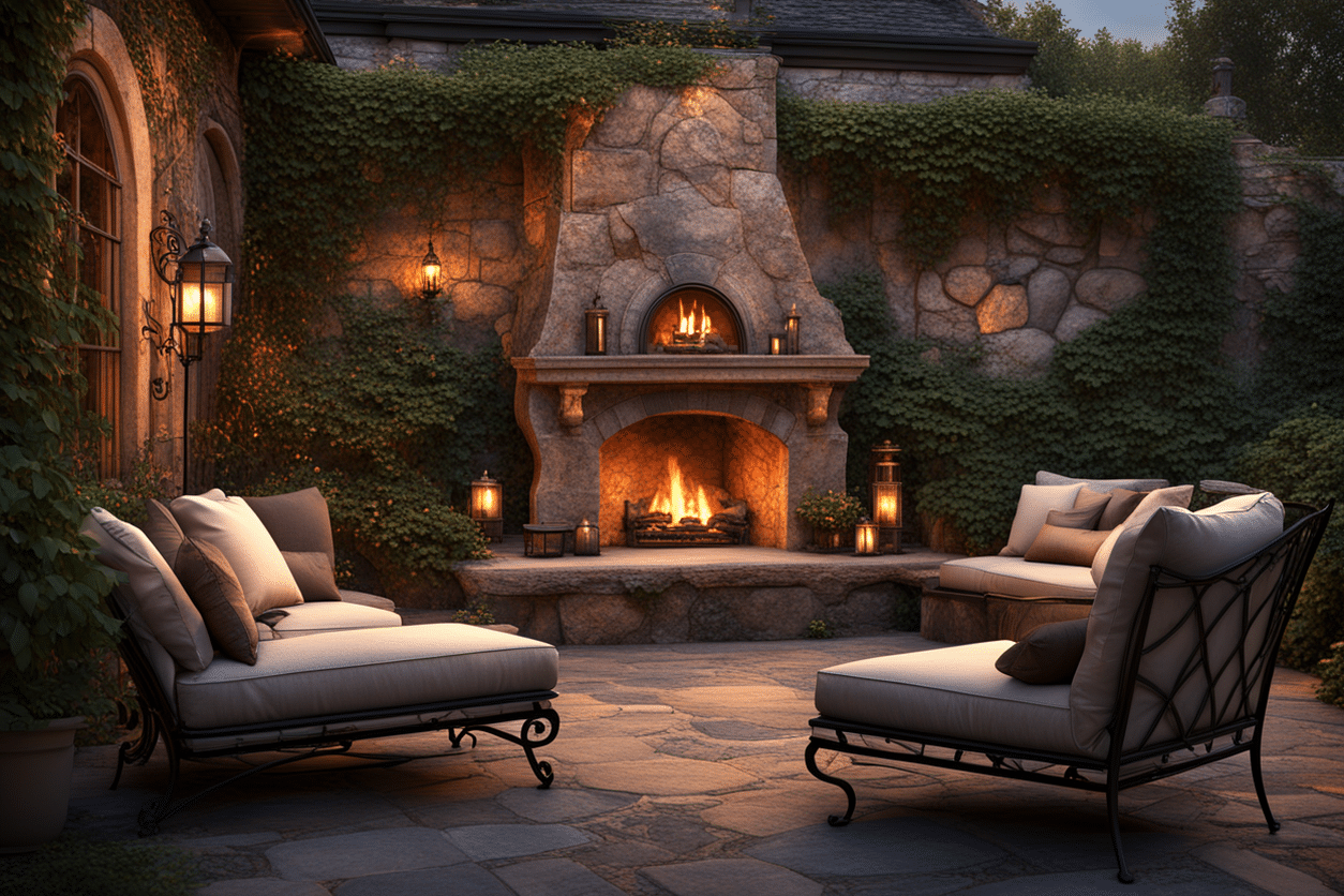 old money style patio