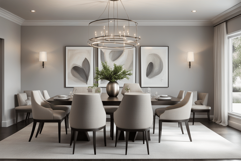 transitional style dining room