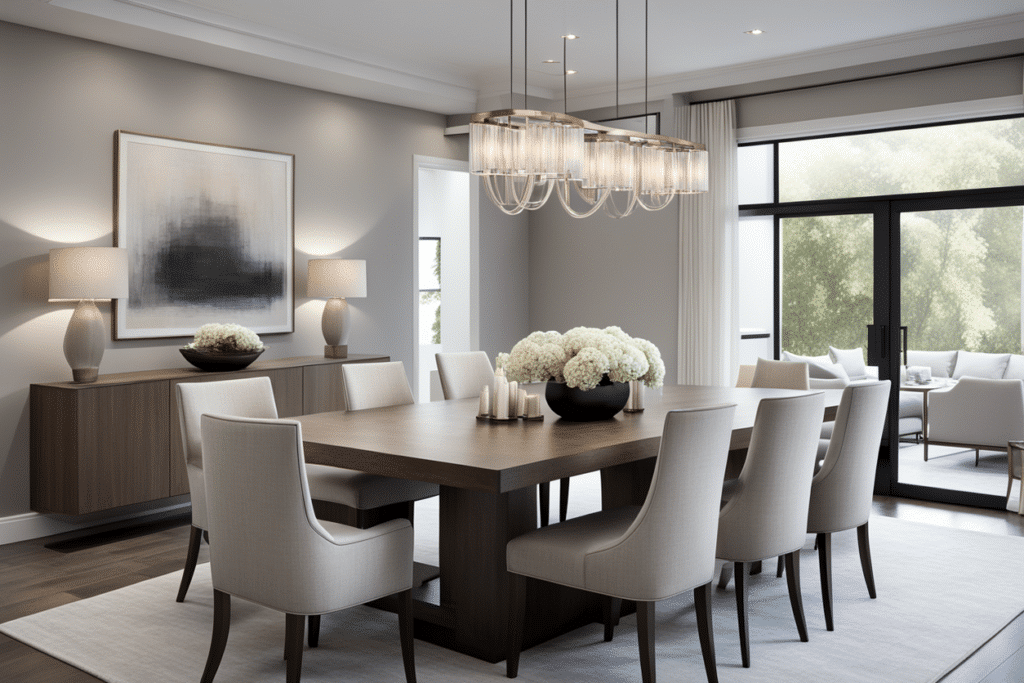 transitional style dining room