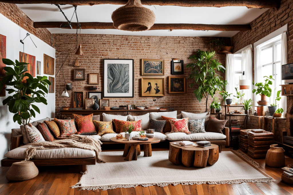 bohemian chic living room