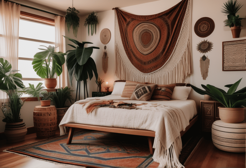 boho interior design bedroom