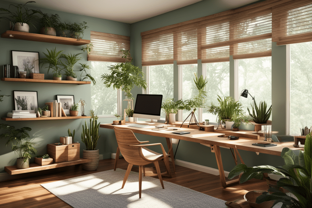 organic modern style home office