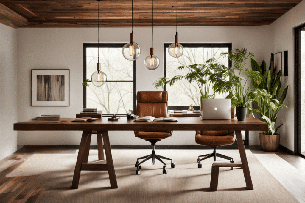 organic modern style home office