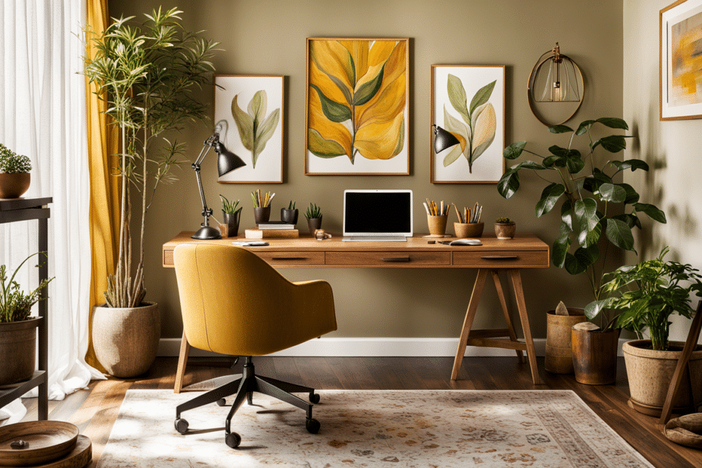 organic modern style home office