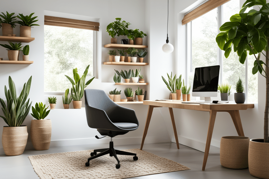 organic modern style home office