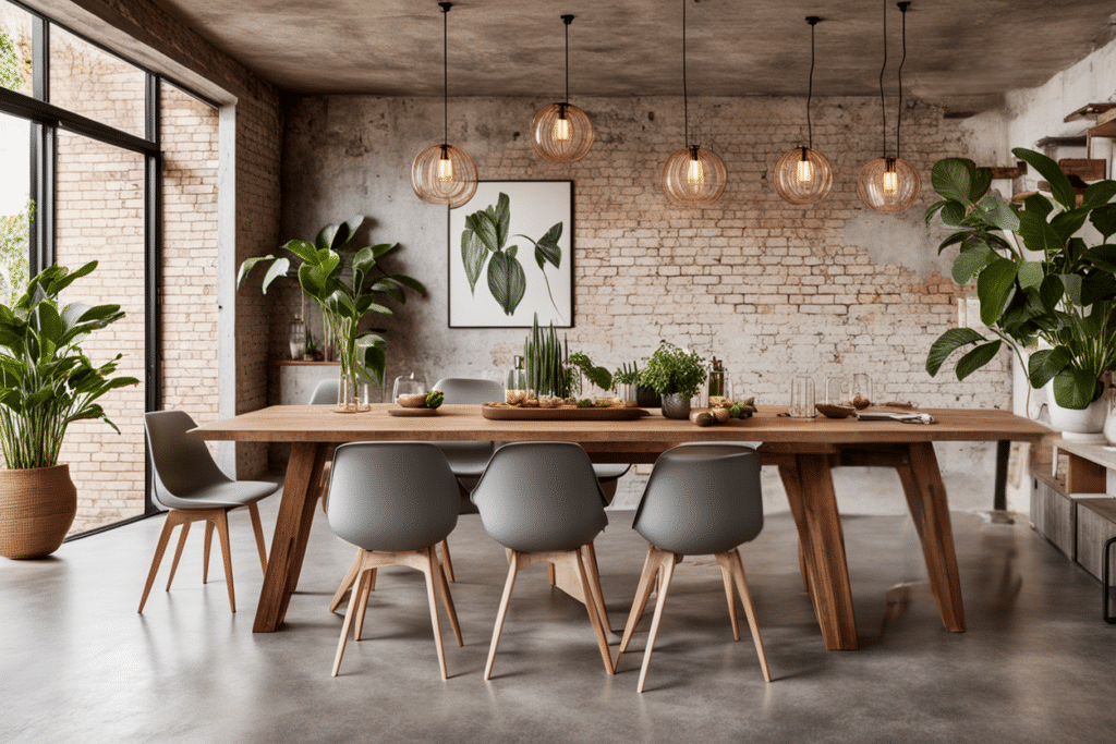 organic modern dining room