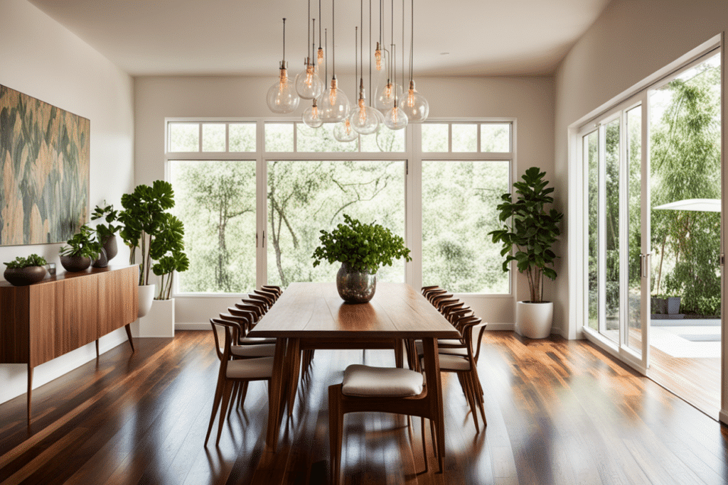 organic modern dining room