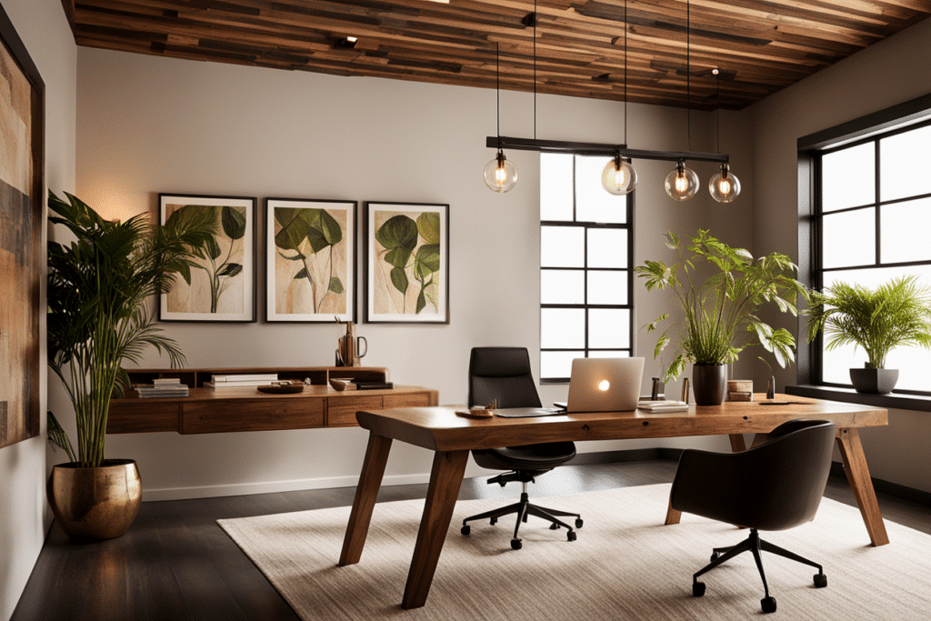 organic modern style home office