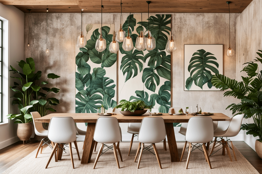 organic modern dining room