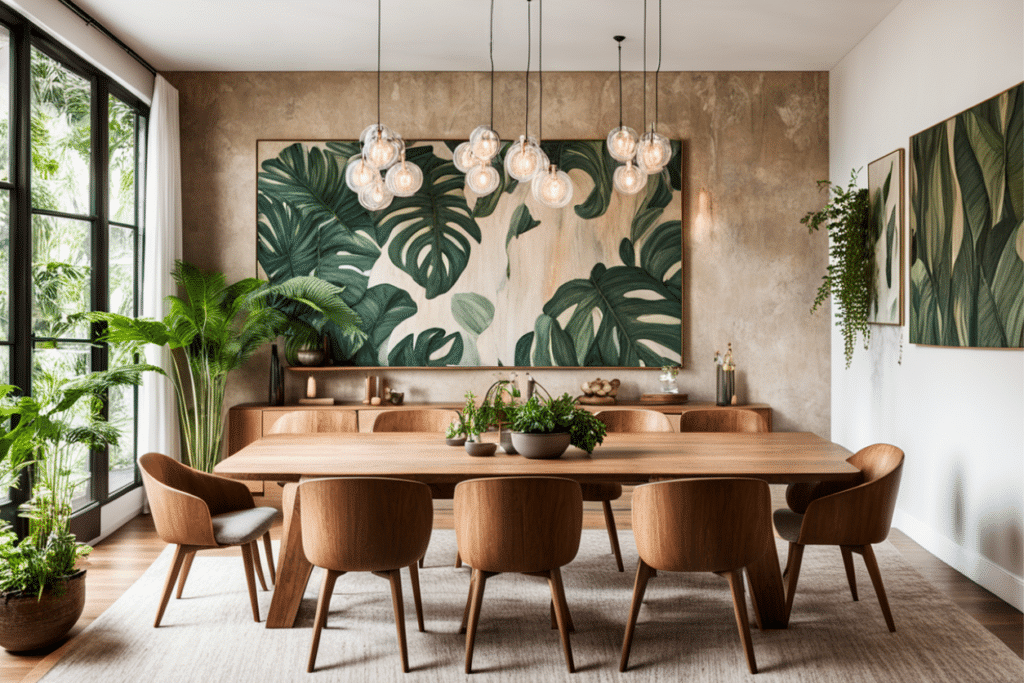 organic modern dining room