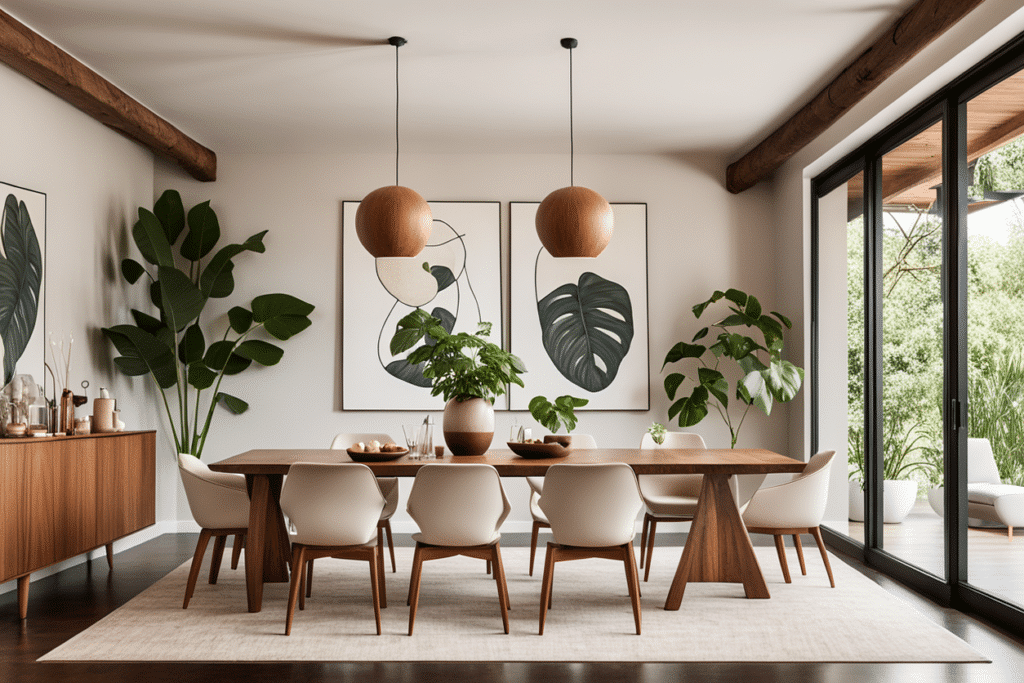 organic modern dining room