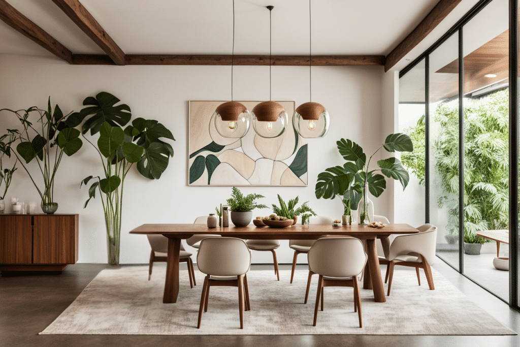 organic modern dining room