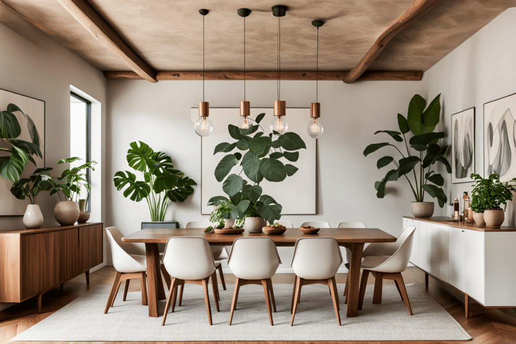 organic modern dining room