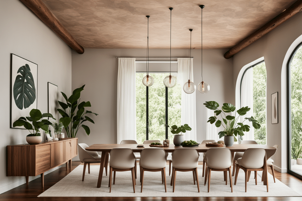 organic modern dining room