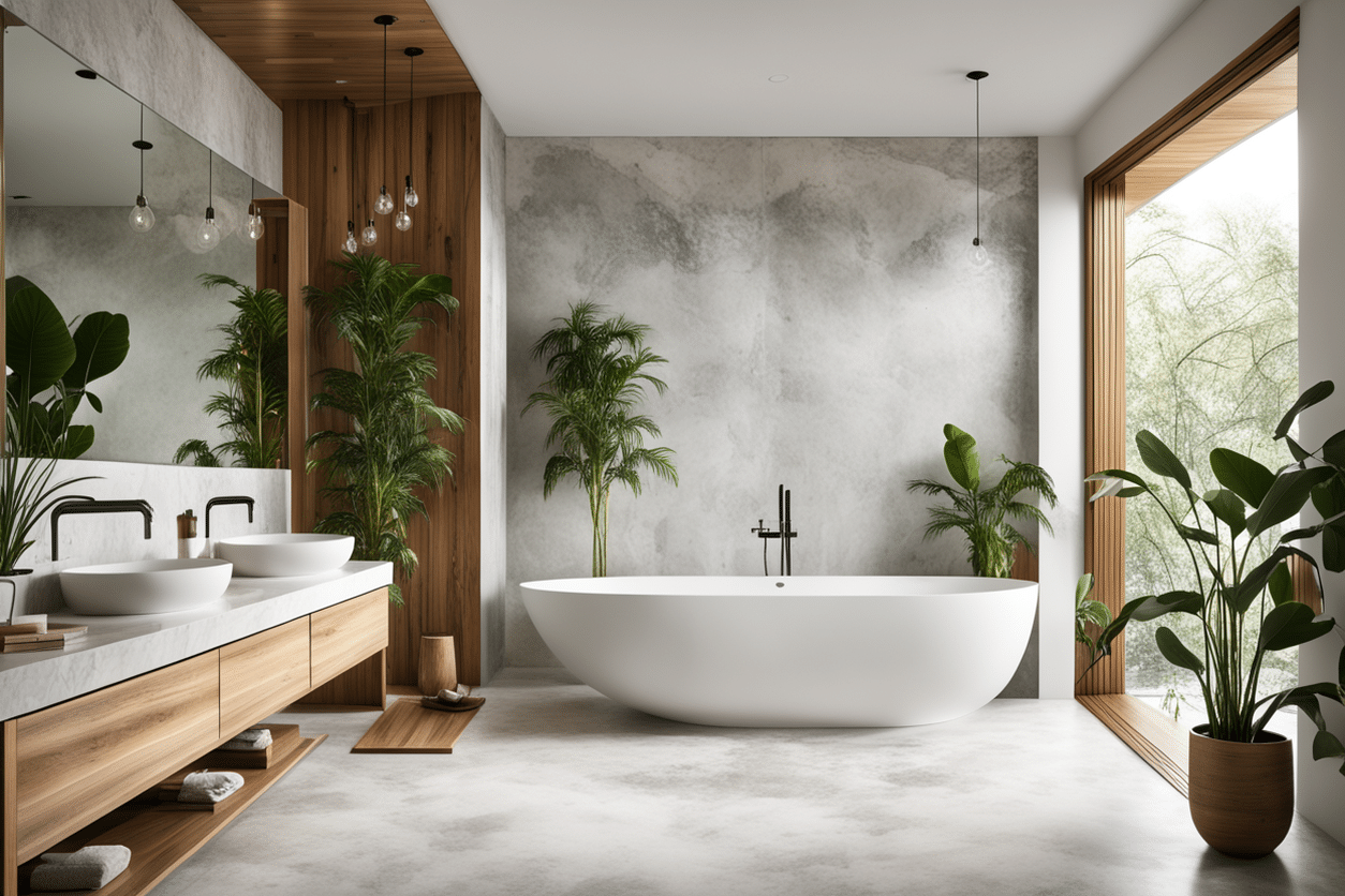 organic modern bathroom